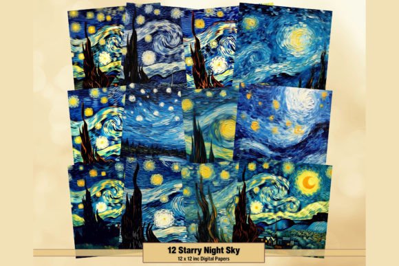 Download Starry Night Van Gogh Inspired Papers - Night Collection