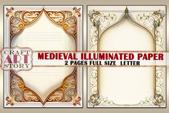 Download Medieval Illuminated Manuscript Frame - Premium Bundle