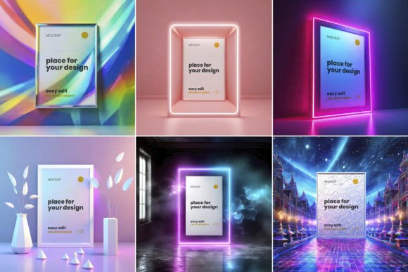 Download Illuminated Frame Poster Mockups - Premium Resources