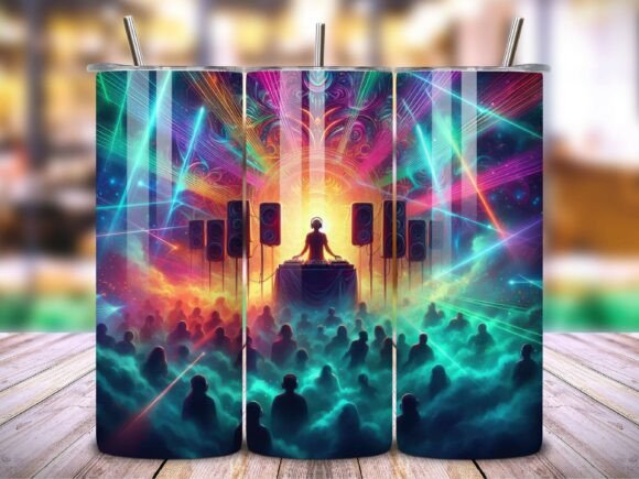 Download DJ Music Party Nightlife Tumbler Wrap V1 - Night Collection