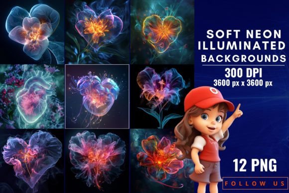 Download Soft Neon Illuminated Backgrounds - Premium Resources