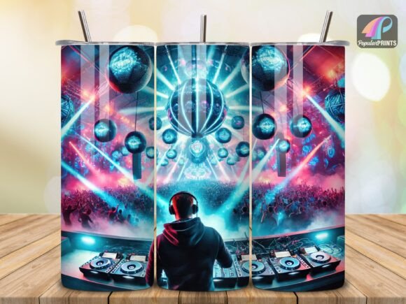 Download DJ Music Party Nightlife Tumbler Wrap V4 - Night Collection